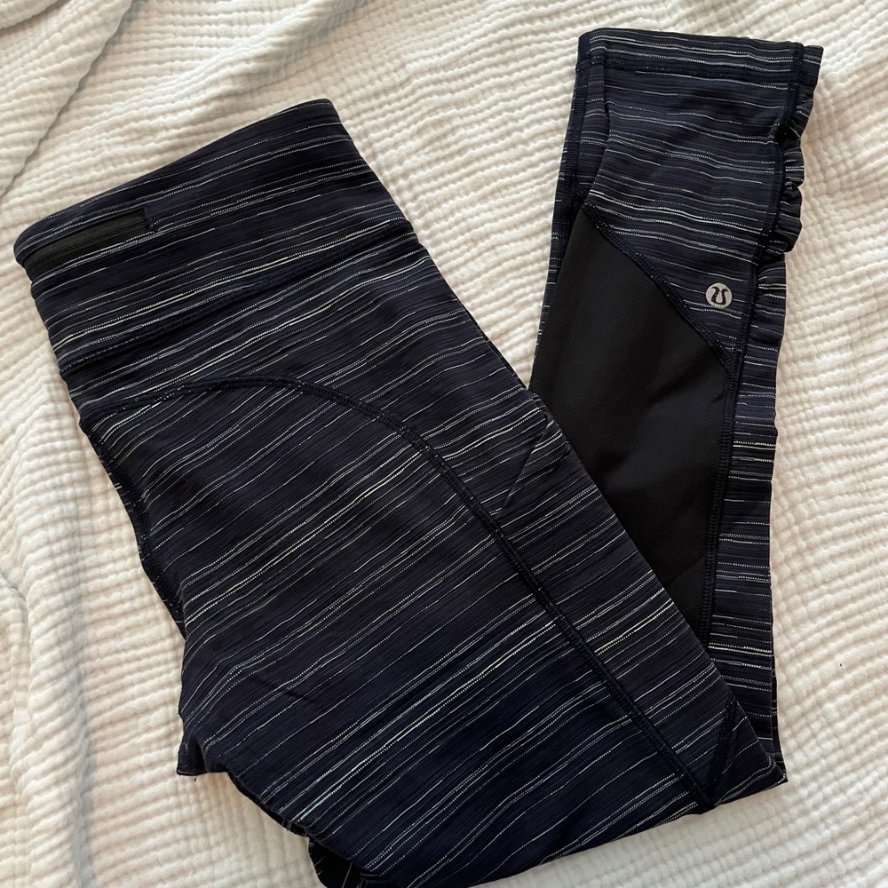lululemon athletica Navy Blue and Gray Leggings